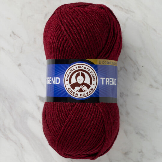 Trend Hand Knitting Yarn Dark Red - Kristal Wool