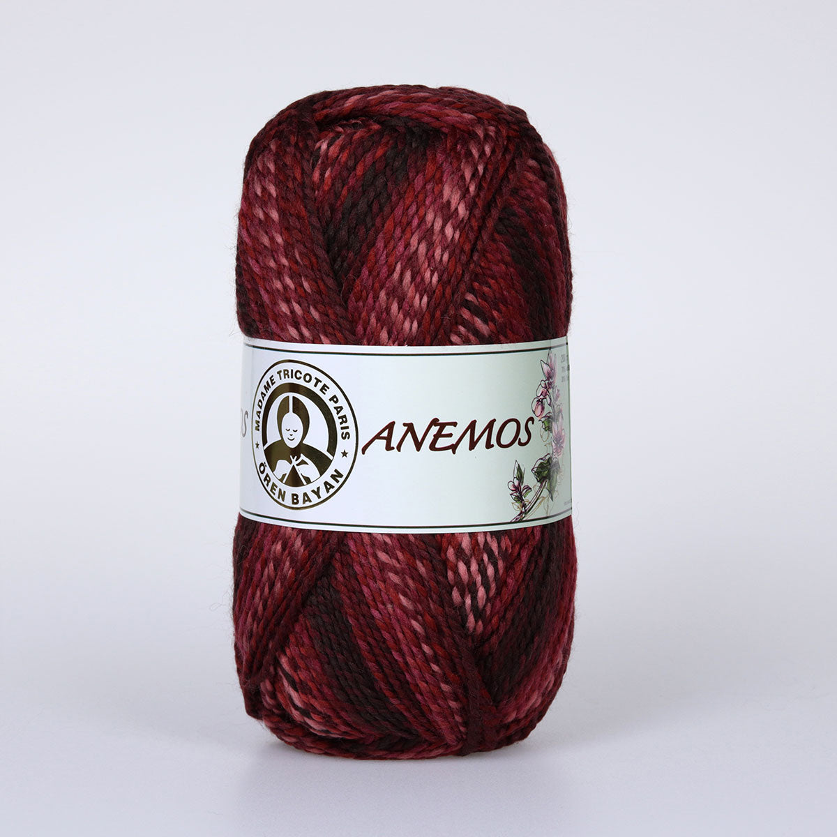 Anemos Hand Knitting Yarn Red-Black - Kristal Wool