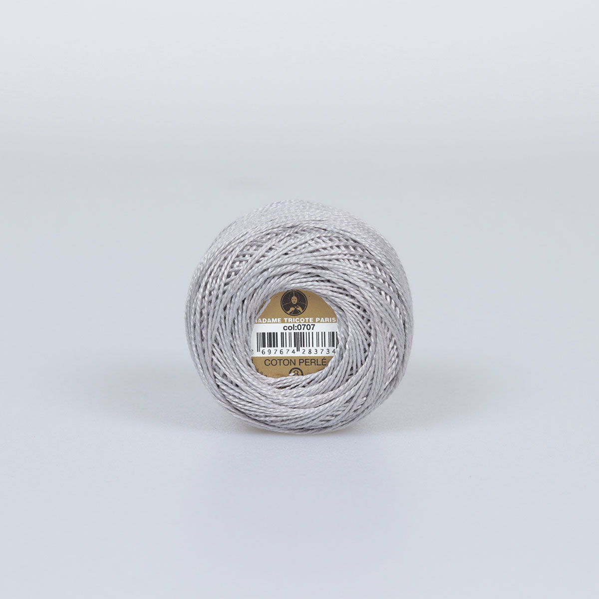 Madame Tricote Paris Hand Knitting Cotton Yarn Grey (10 x 10g Pack)