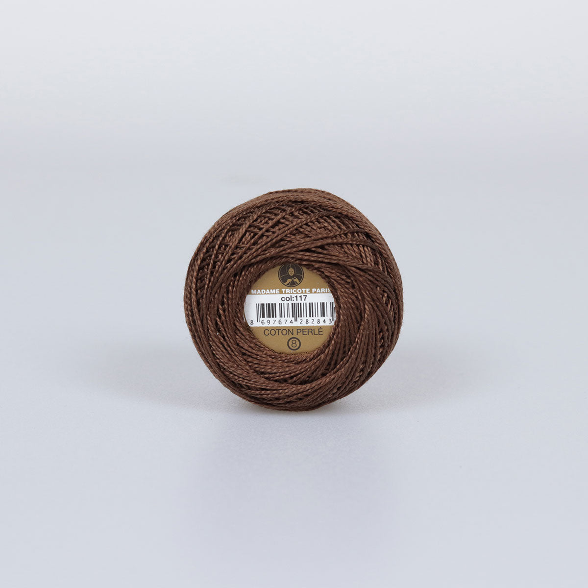 Madame Tricote Paris Hand Knitting Cotton Yarn Brown (10 x 10g Pack)