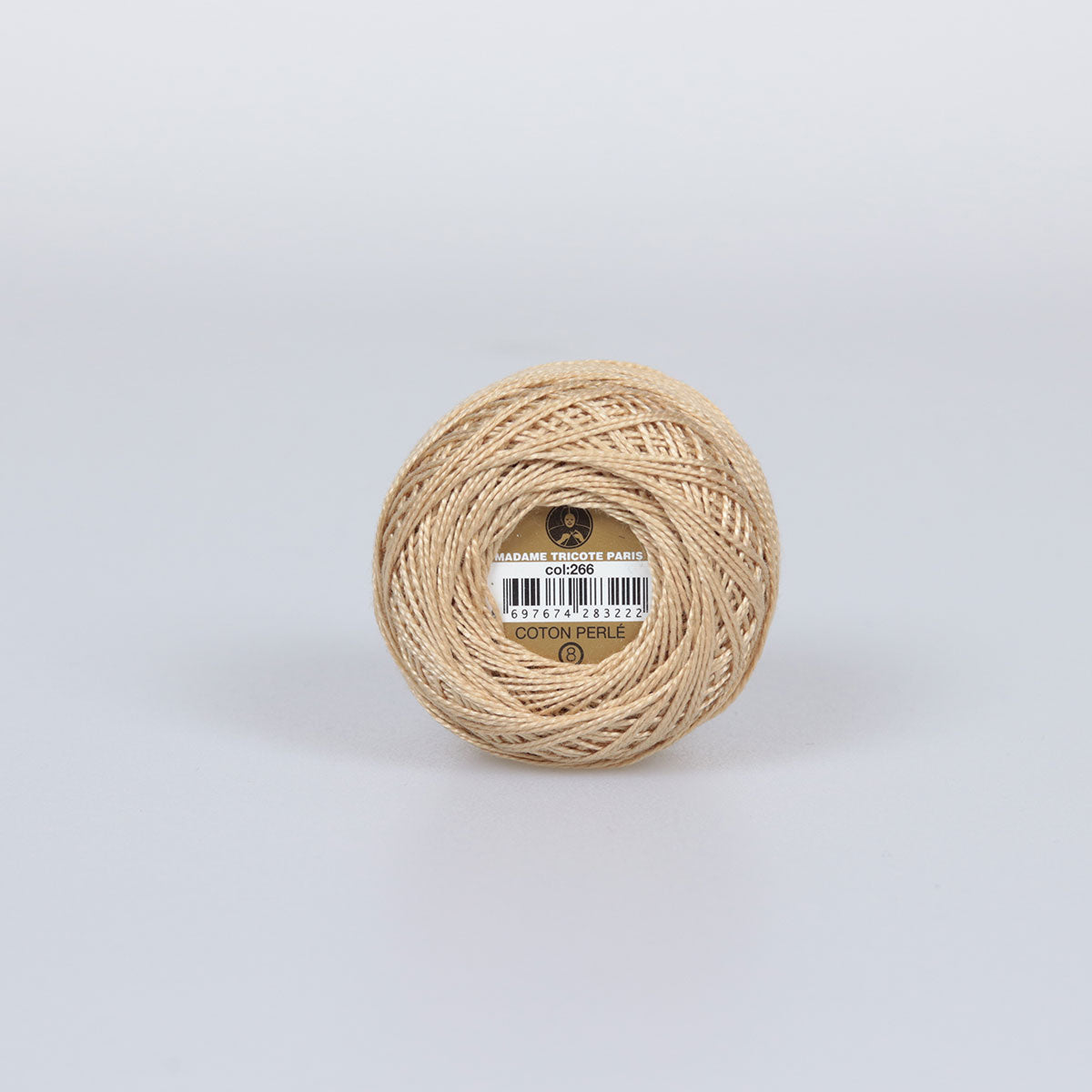 Madame Tricote Paris Hand Knitting Cotton Yarn Beige (10 x 10g Pack)