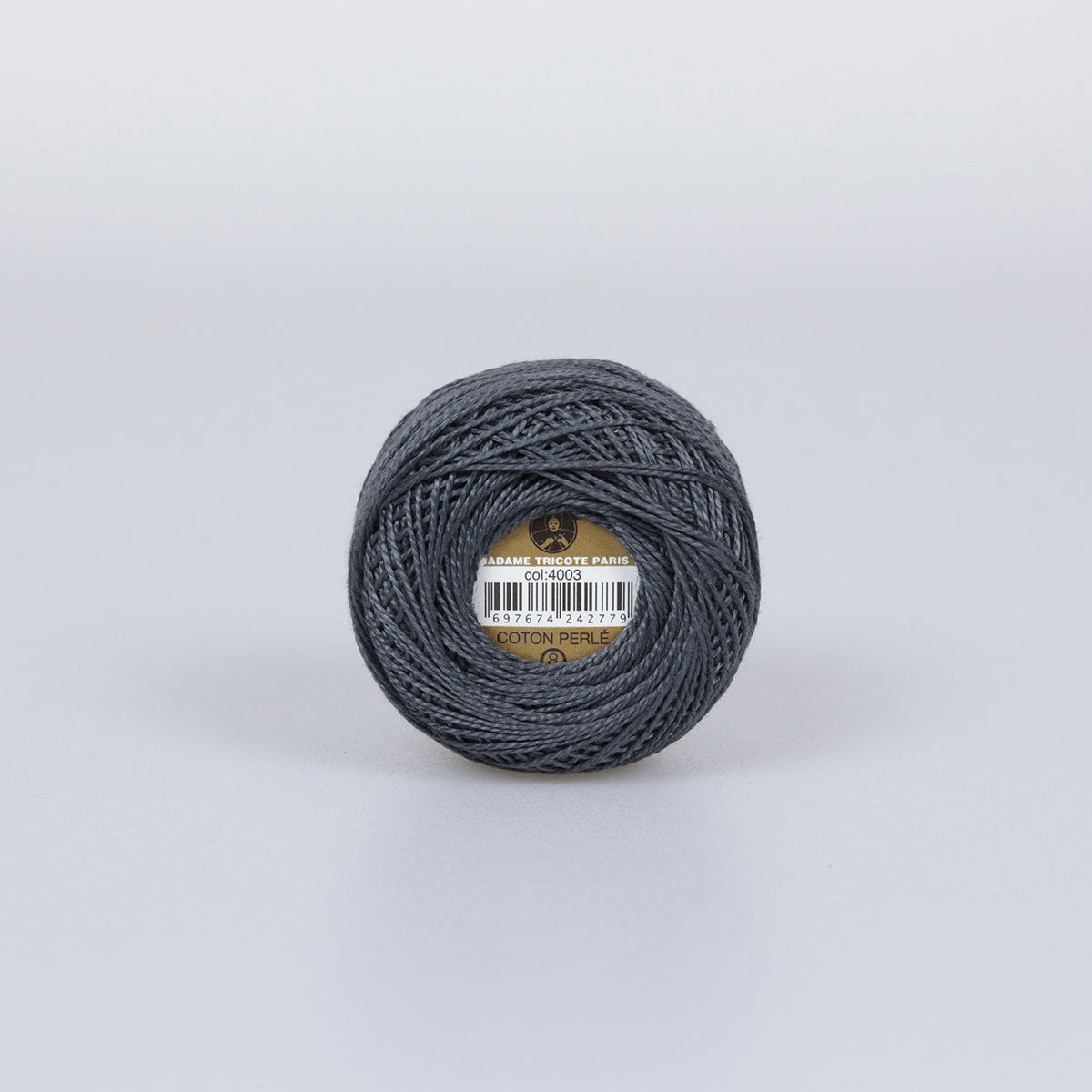 Madame Tricote Paris Hand Knitting Cotton Yarn Grey (10 x 10g Pack)