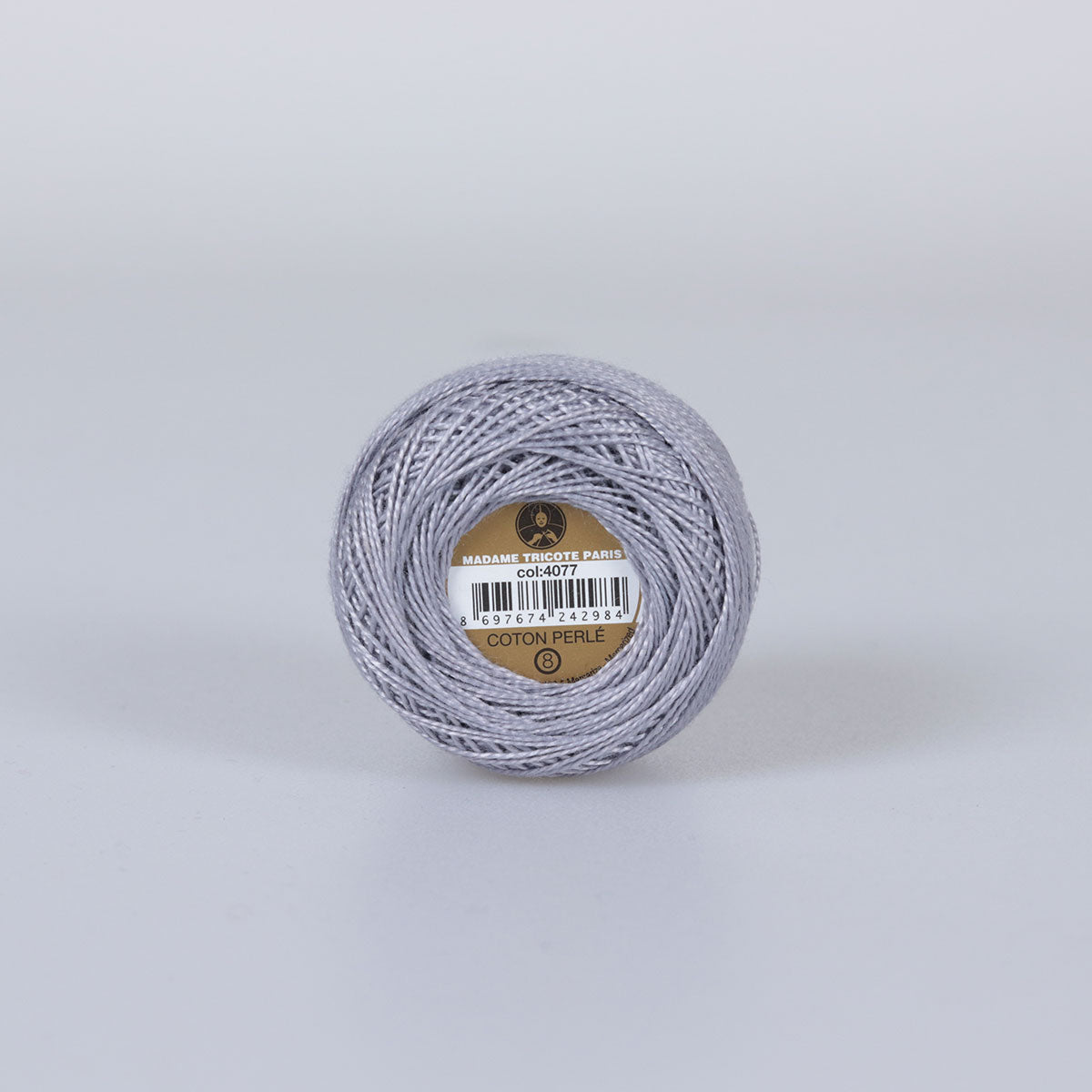 Madame Tricote Paris Hand Knitting Cotton Yarn Grey (10 x 10g Pack)