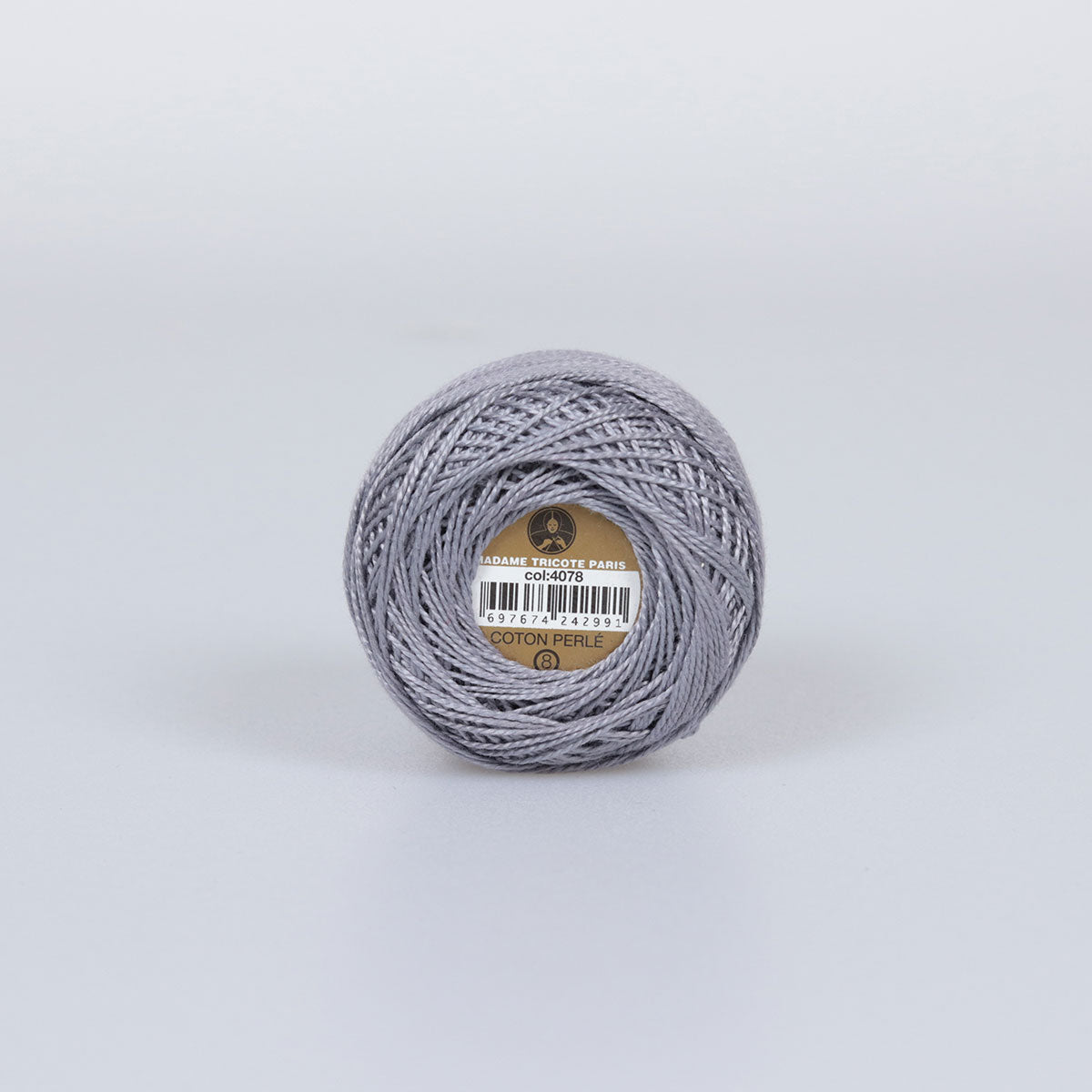 Madame Tricote Paris Hand Knitting Cotton Yarn Grey (10 x 10g Pack)