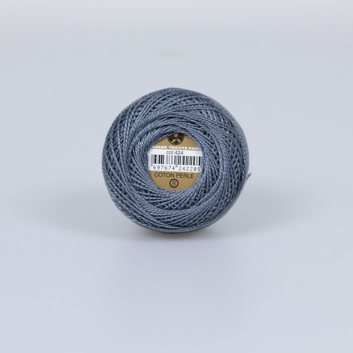 Madame Tricote Paris Hand Knitting Cotton Yarn Grey (10 x 10g Pack)