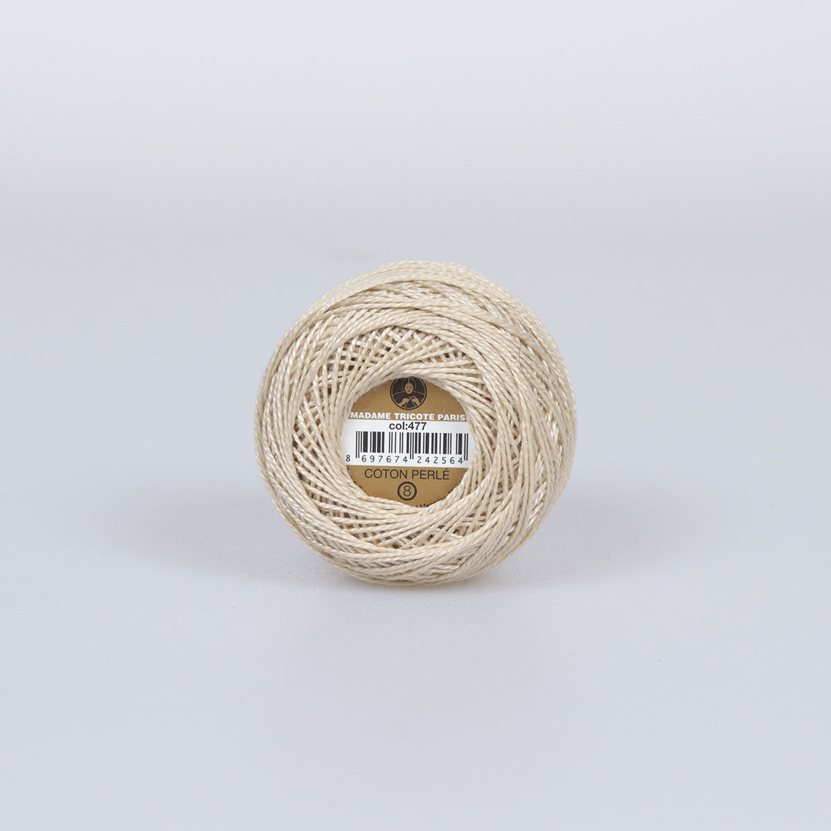 Madame Tricote Paris Hand Knitting Cotton Yarn Beige (10 x 10g Pack)