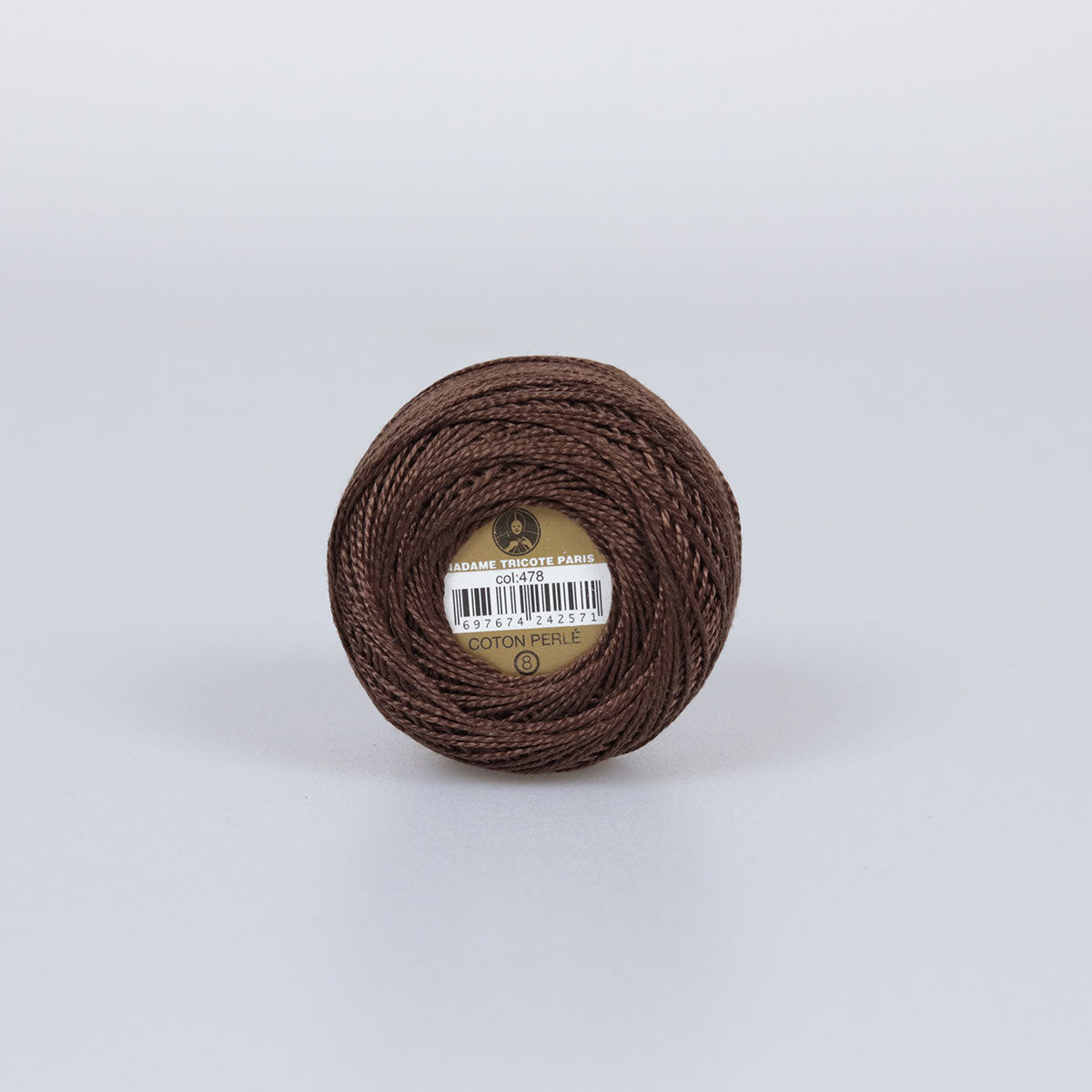 Madame Tricote Paris Hand Knitting Cotton Yarn Brown (10 x 10g Pack)