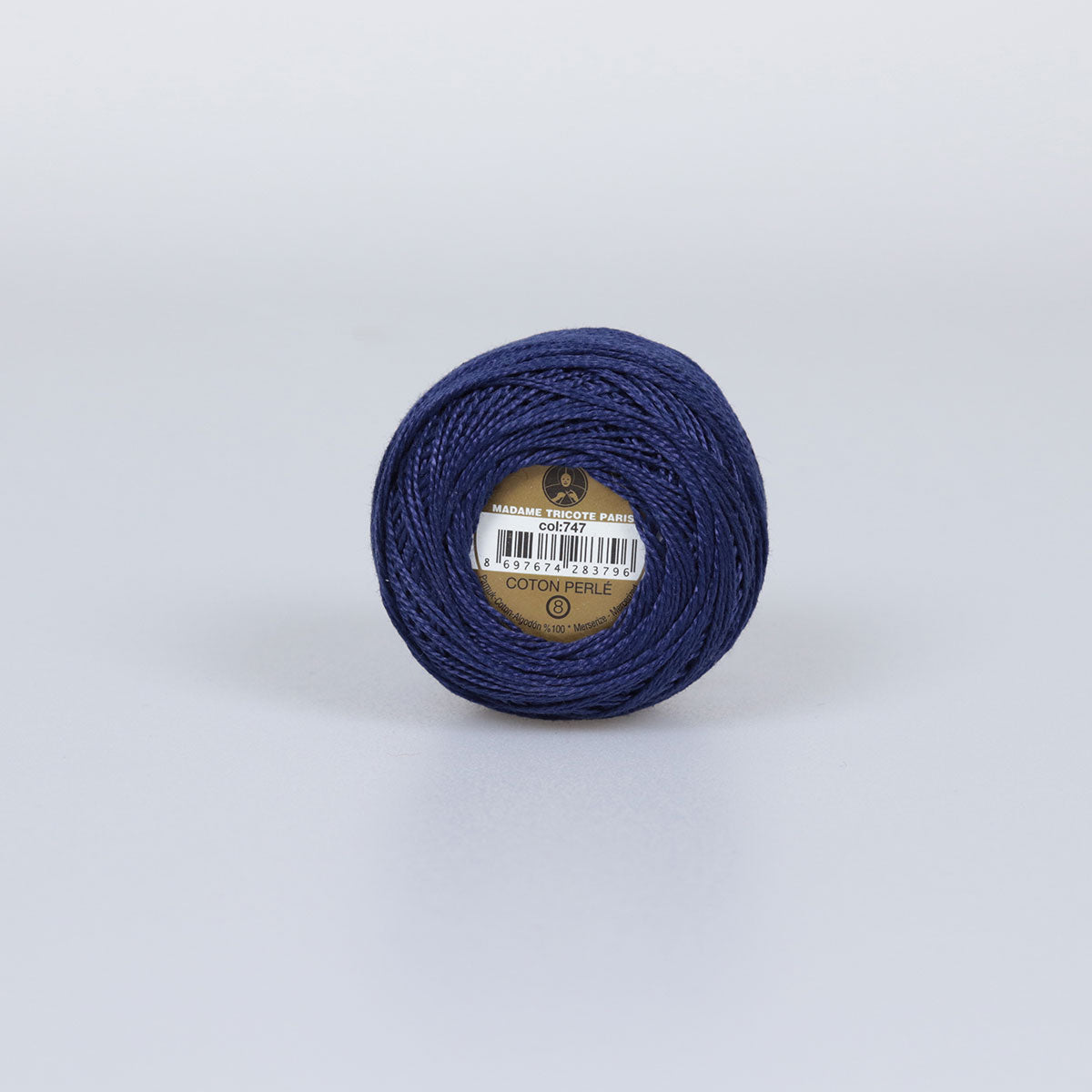 Madame Tricote Paris Hand Knitting Cotton Yarn Blue (10 x 10g Pack)