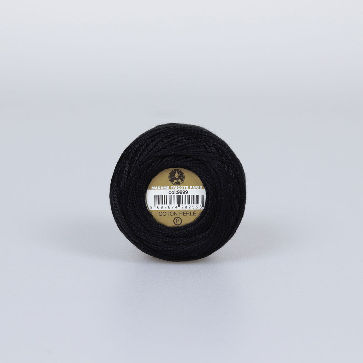 Madame Tricote Paris Hand Knitting Cotton Yarn Black (10 x 10g Pack)