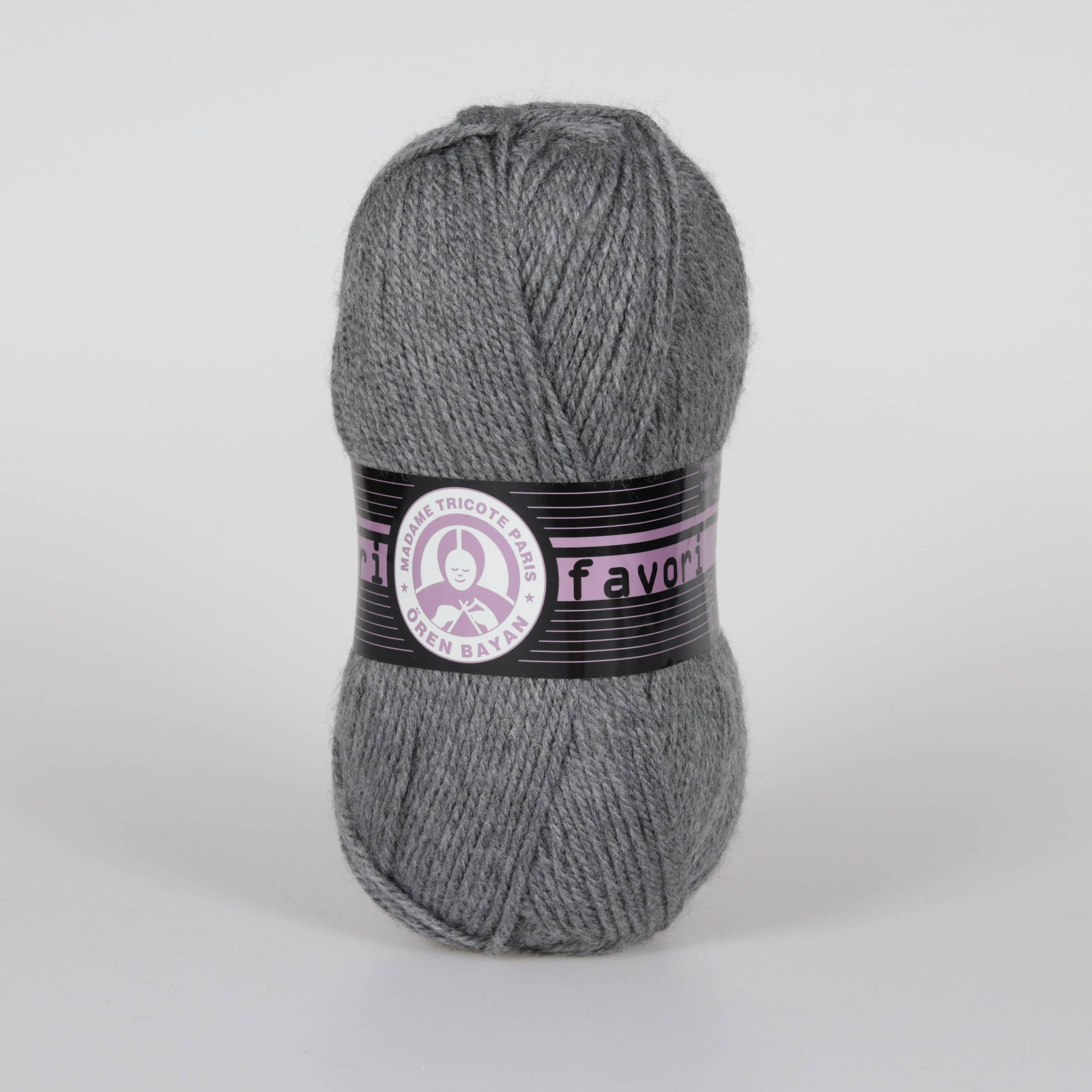 Favori Hand Knitting Yarn Soft Grey - Kristal Wool