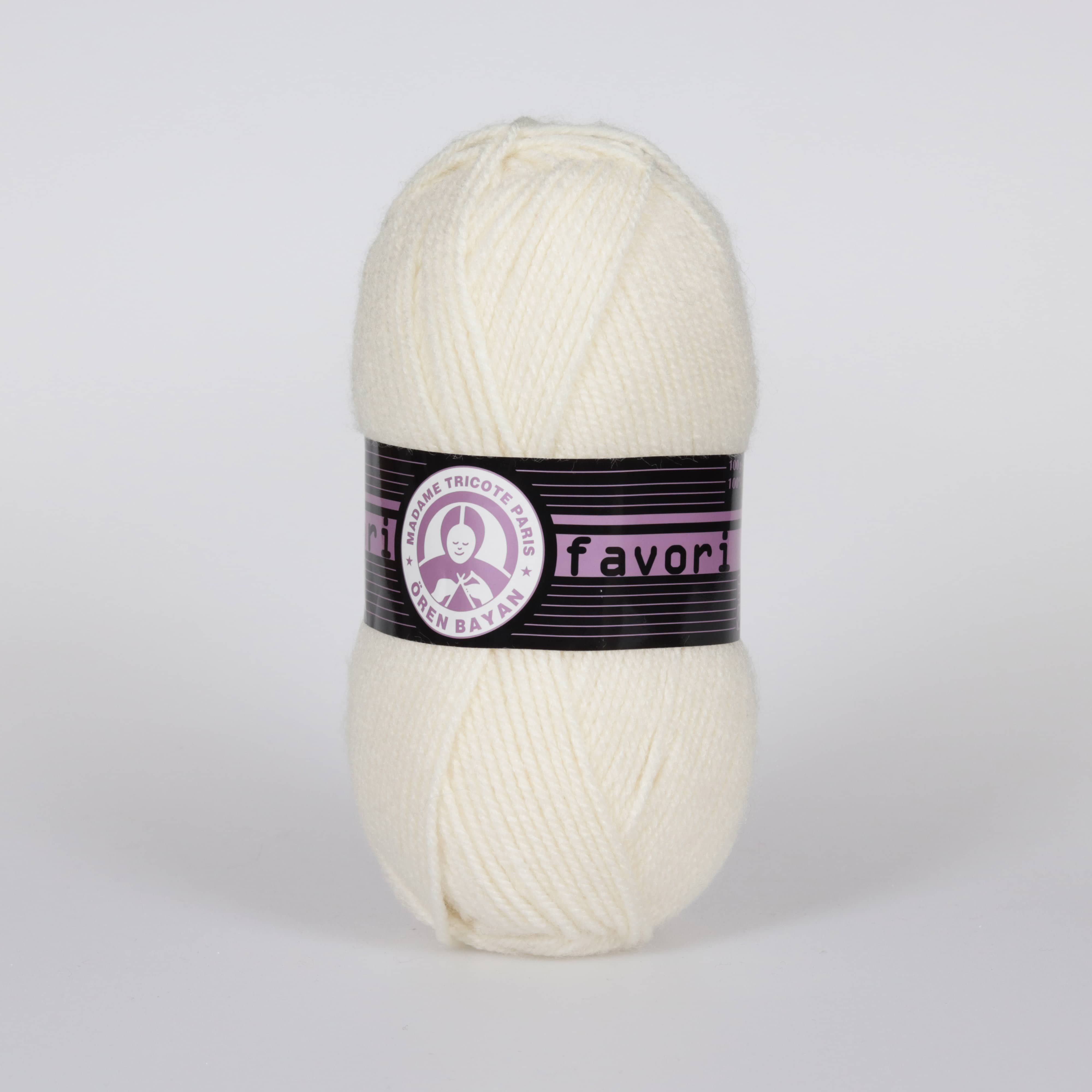 Favori Hand Knitting Yarn White - Kristal Wool