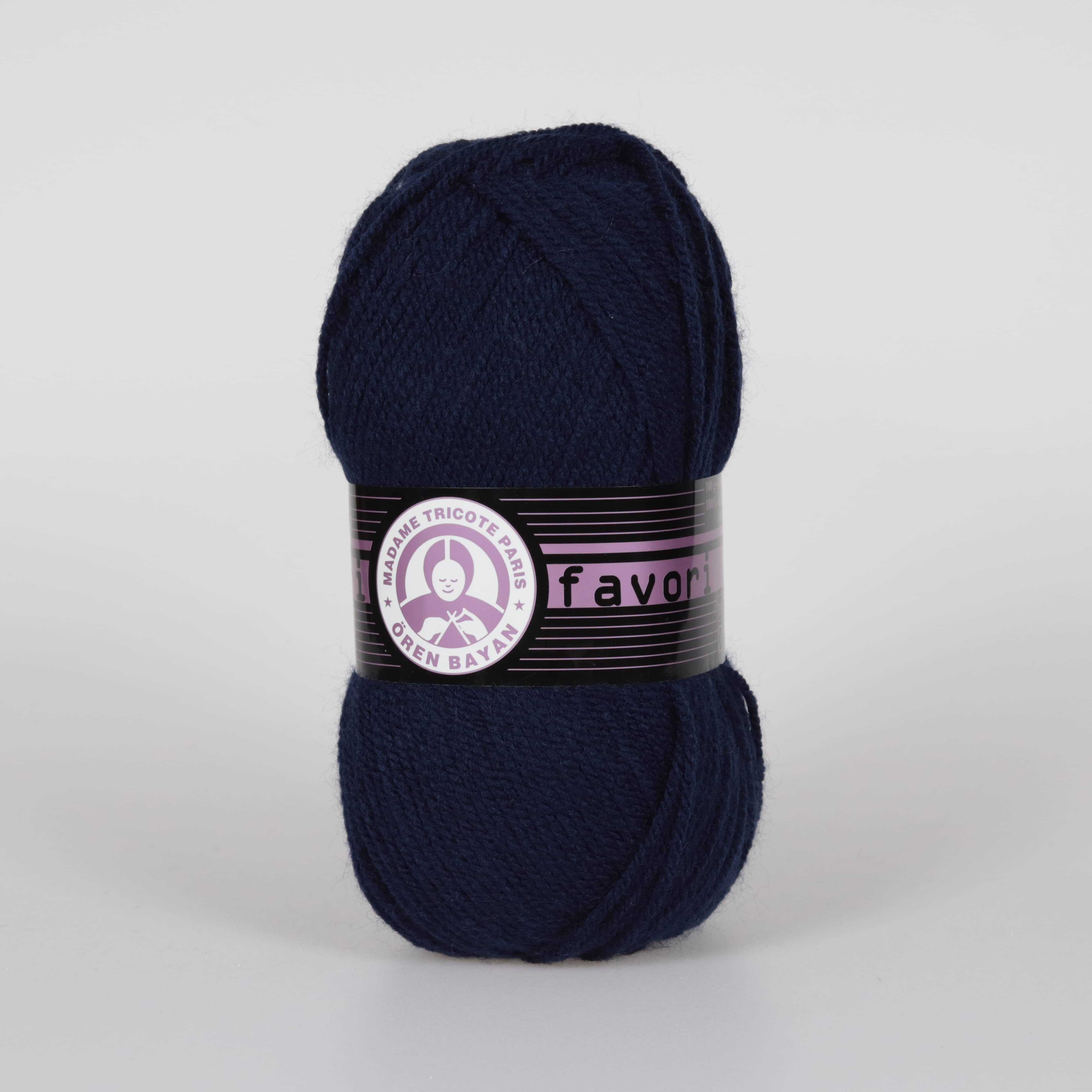 Favori Hand Knitting Yarn Dark Blue - Kristal Wool