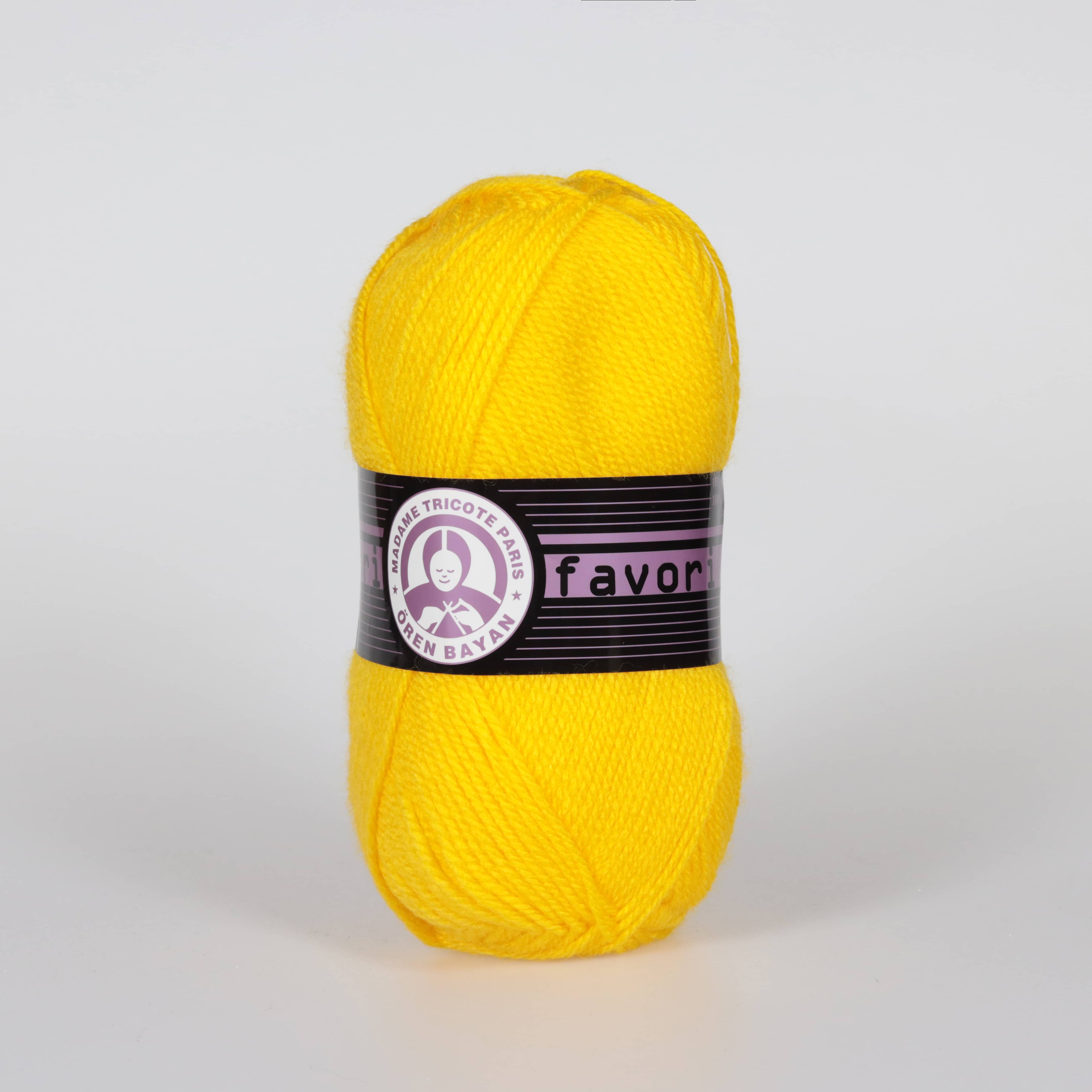 Favori Hand Knitting Yarn Dark Yellow - Kristal Wool