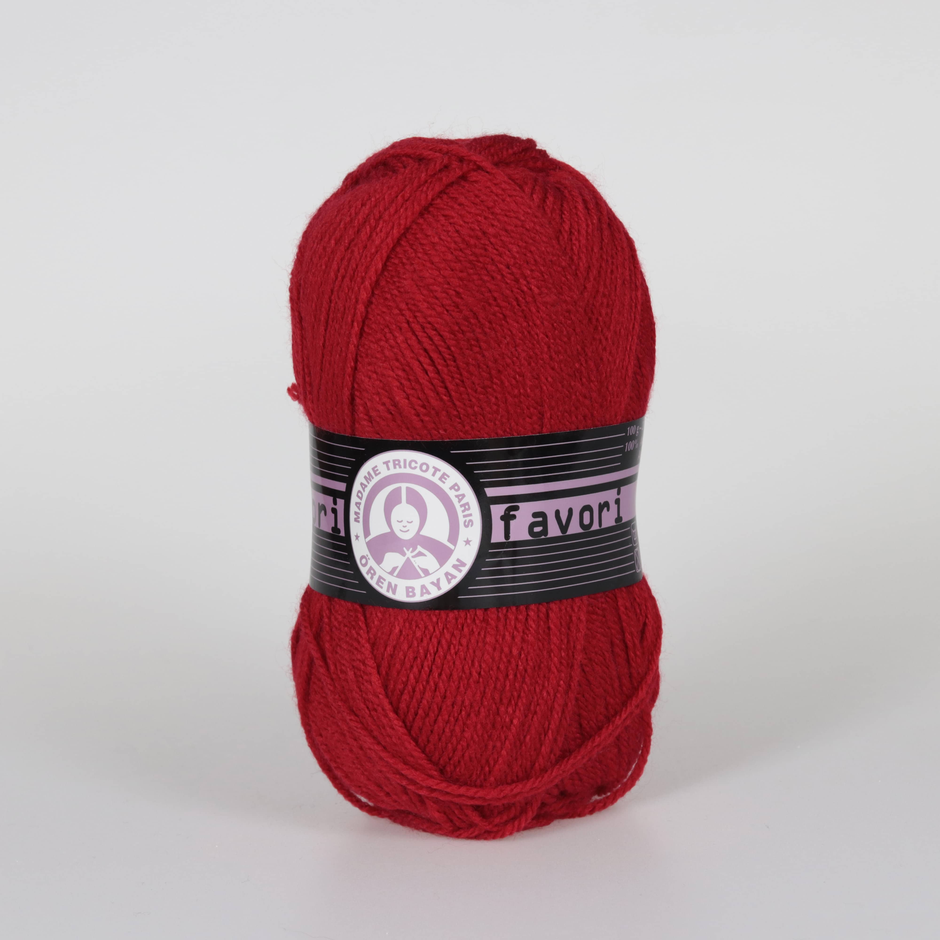 Favori Hand Knitting Yarn Red - Kristal Wool