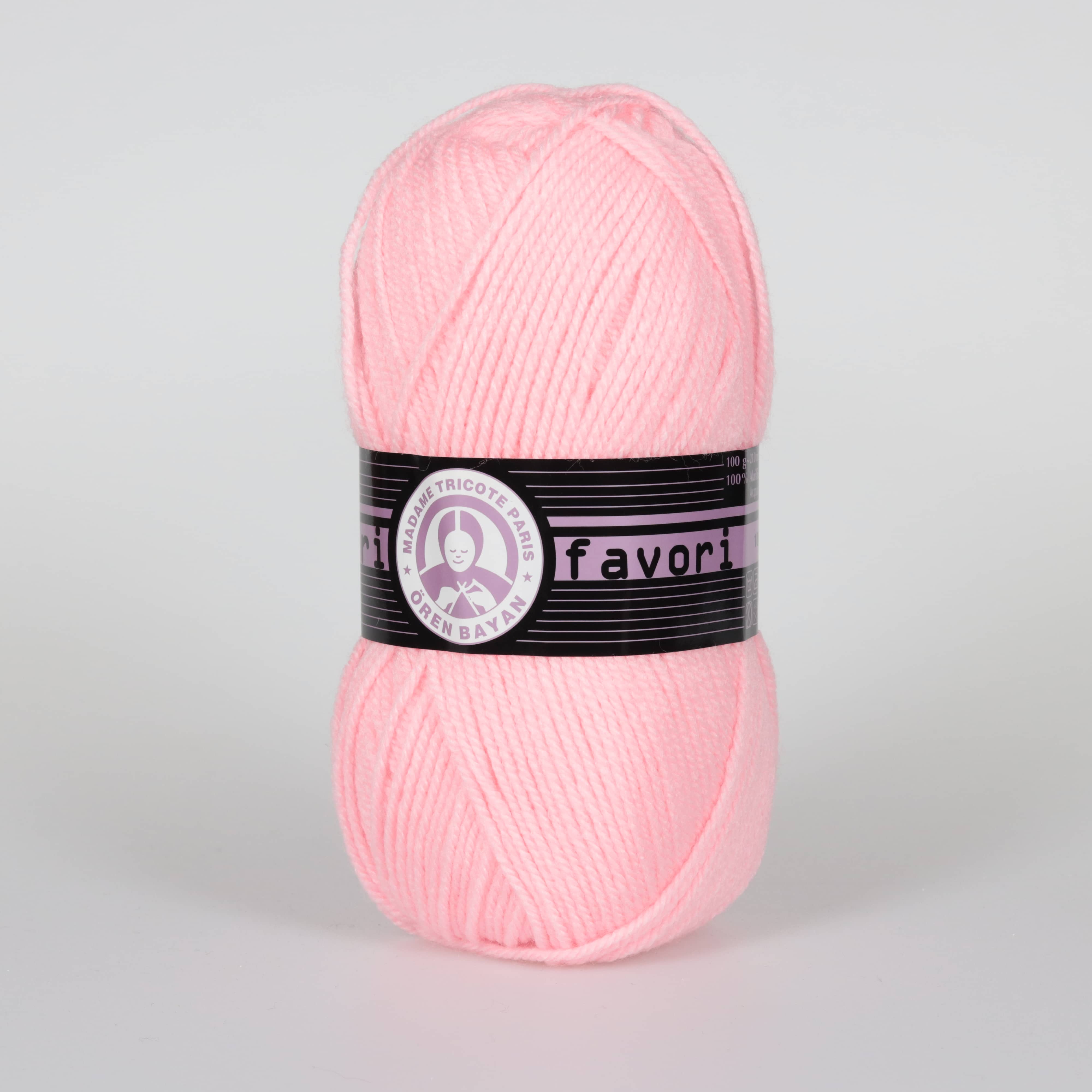 Favori Hand Knitting Yarn Soft Pink - Kristal Wool