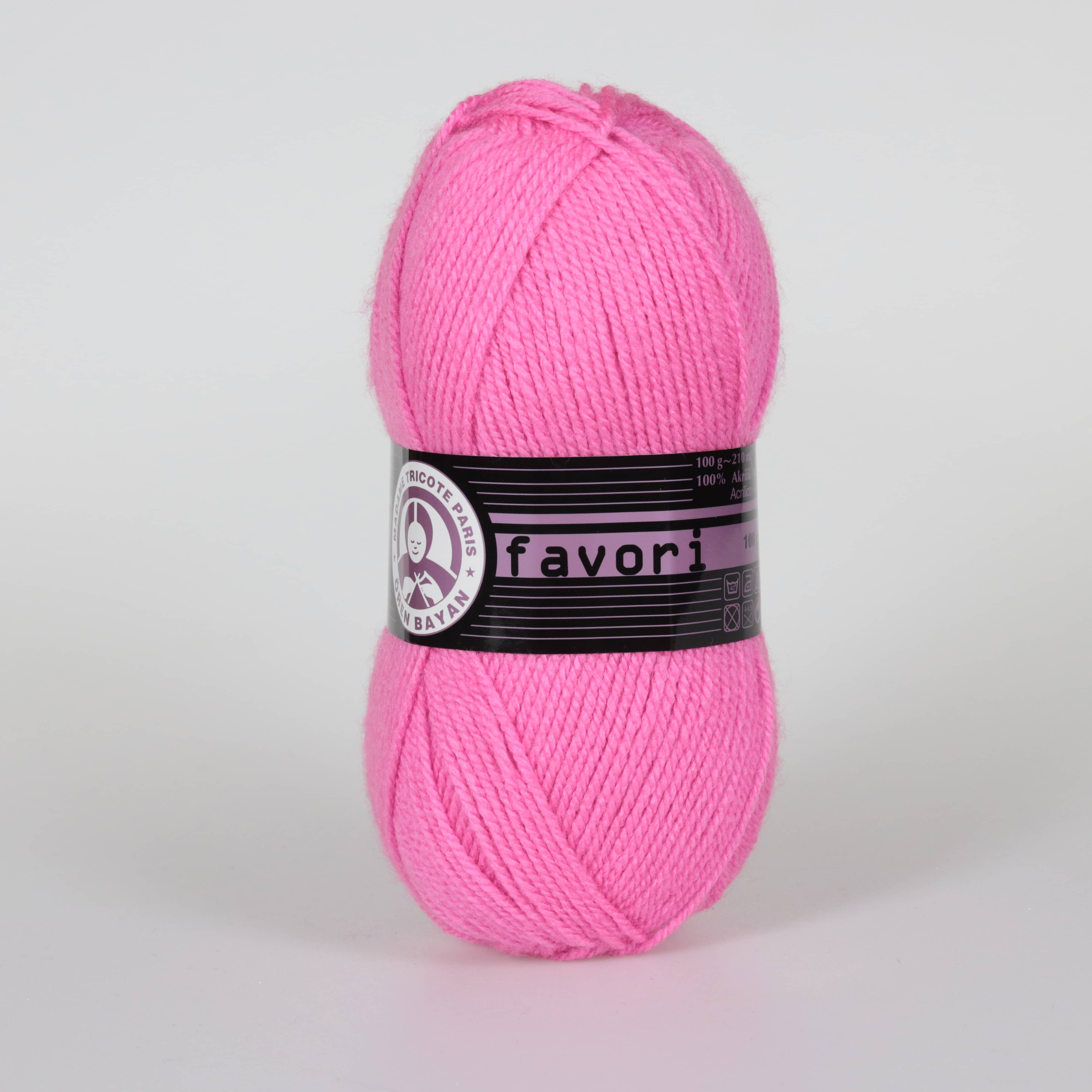 Favori Hand Knitting Yarn Dark Pink - Kristal Wool