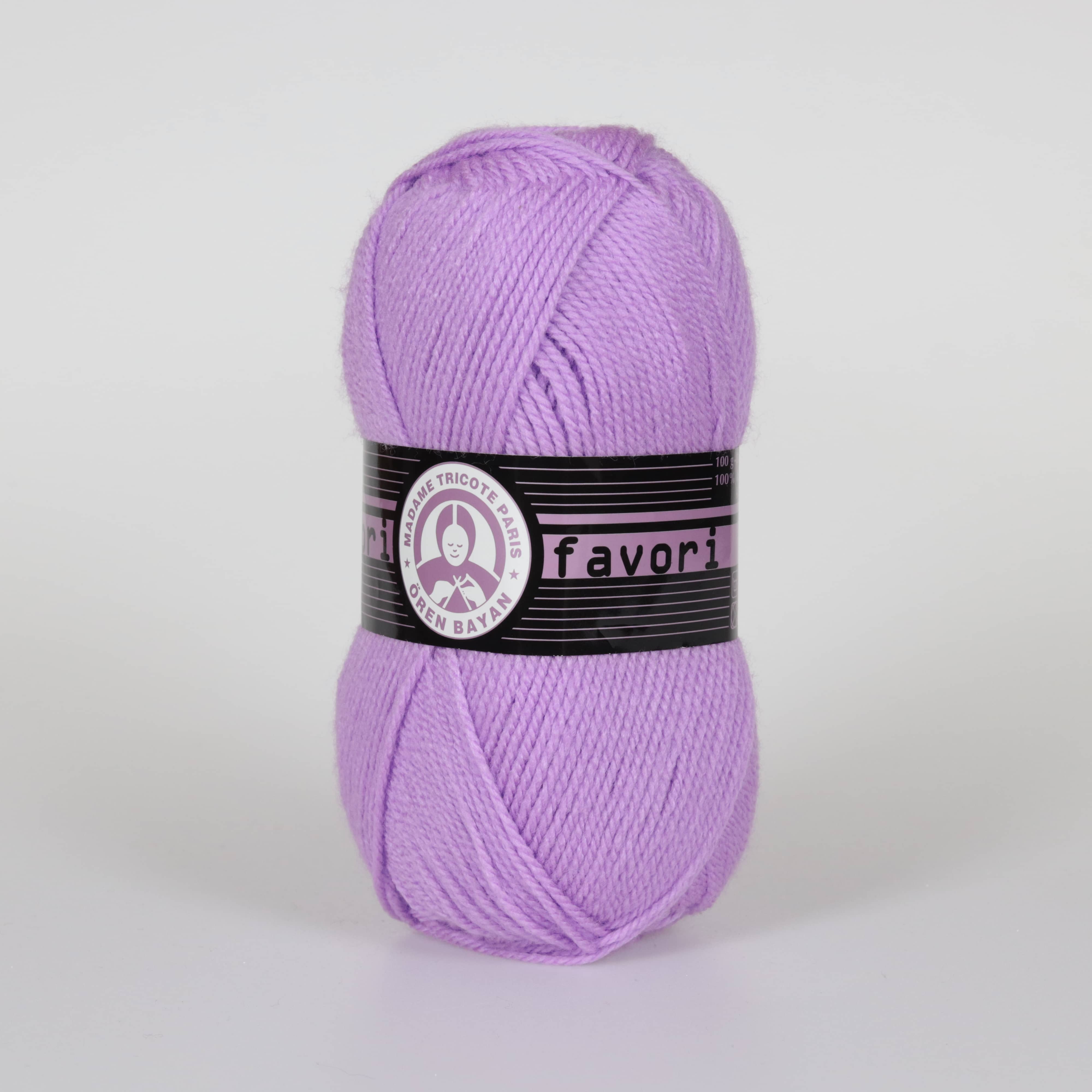 Favori Hand Knitting Yarn Soft Light Purple - Kristal Wool