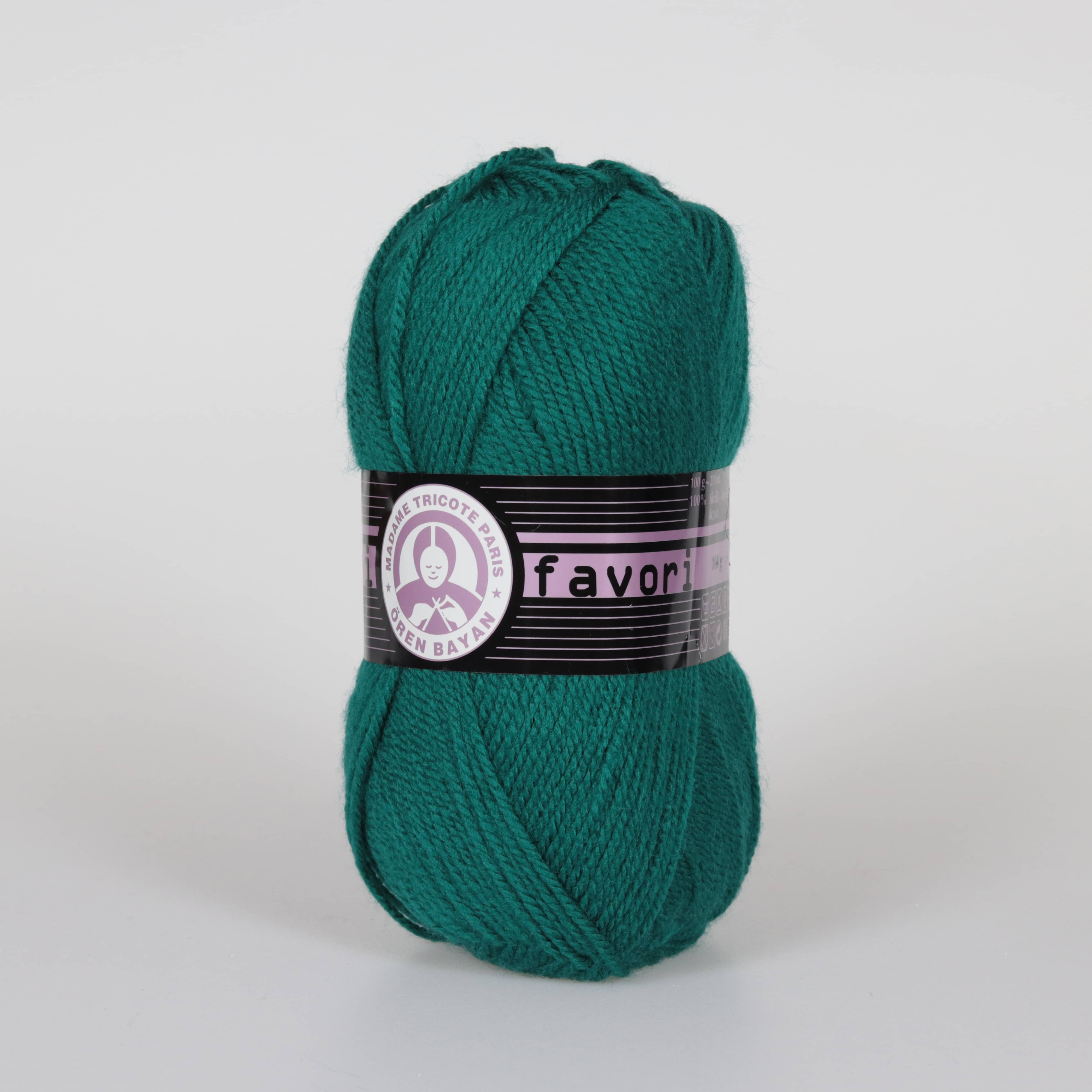 Favori Hand Knitting Yarn Green - Kristal Wool