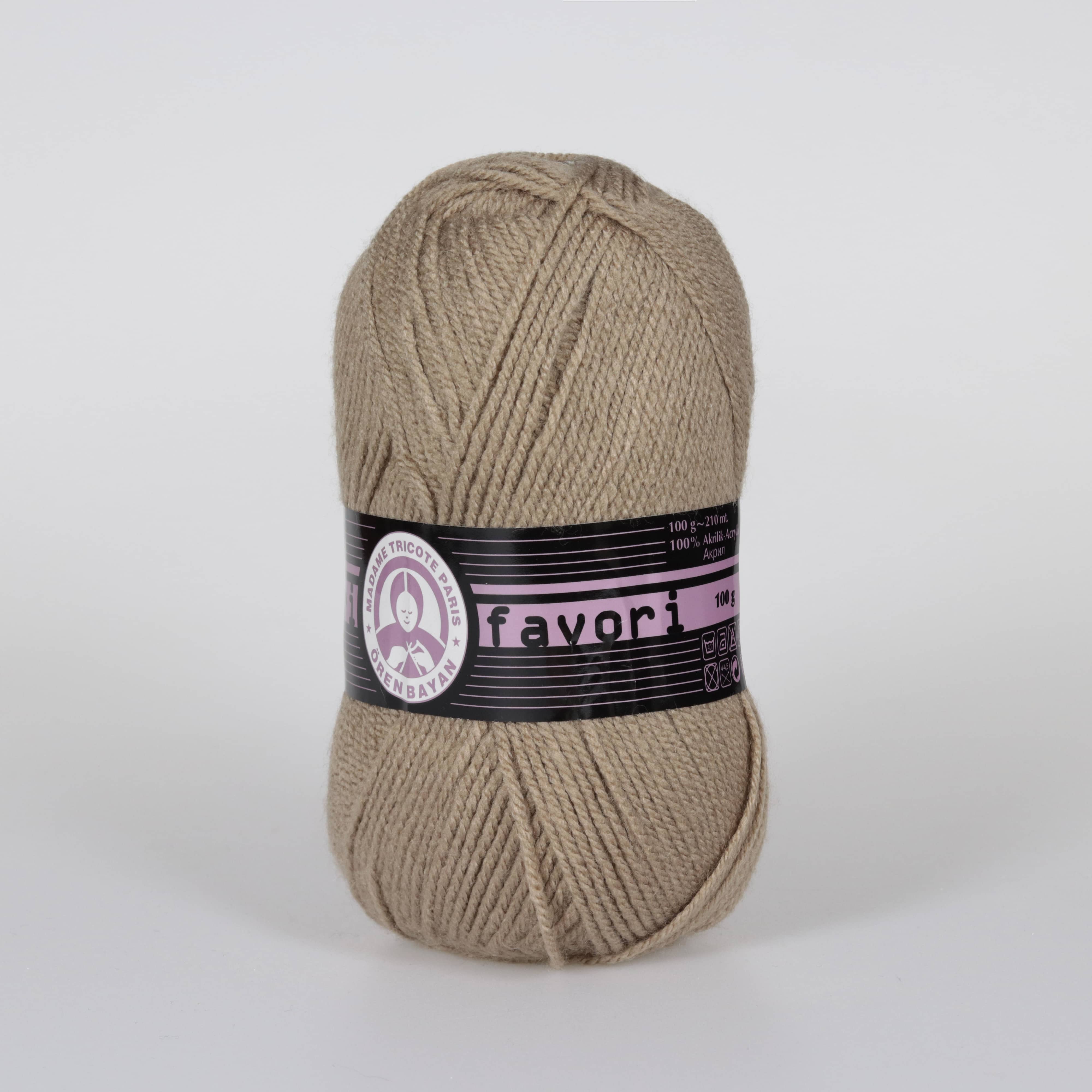 Favori Hand Knitting Yarn Brown - Kristal Wool