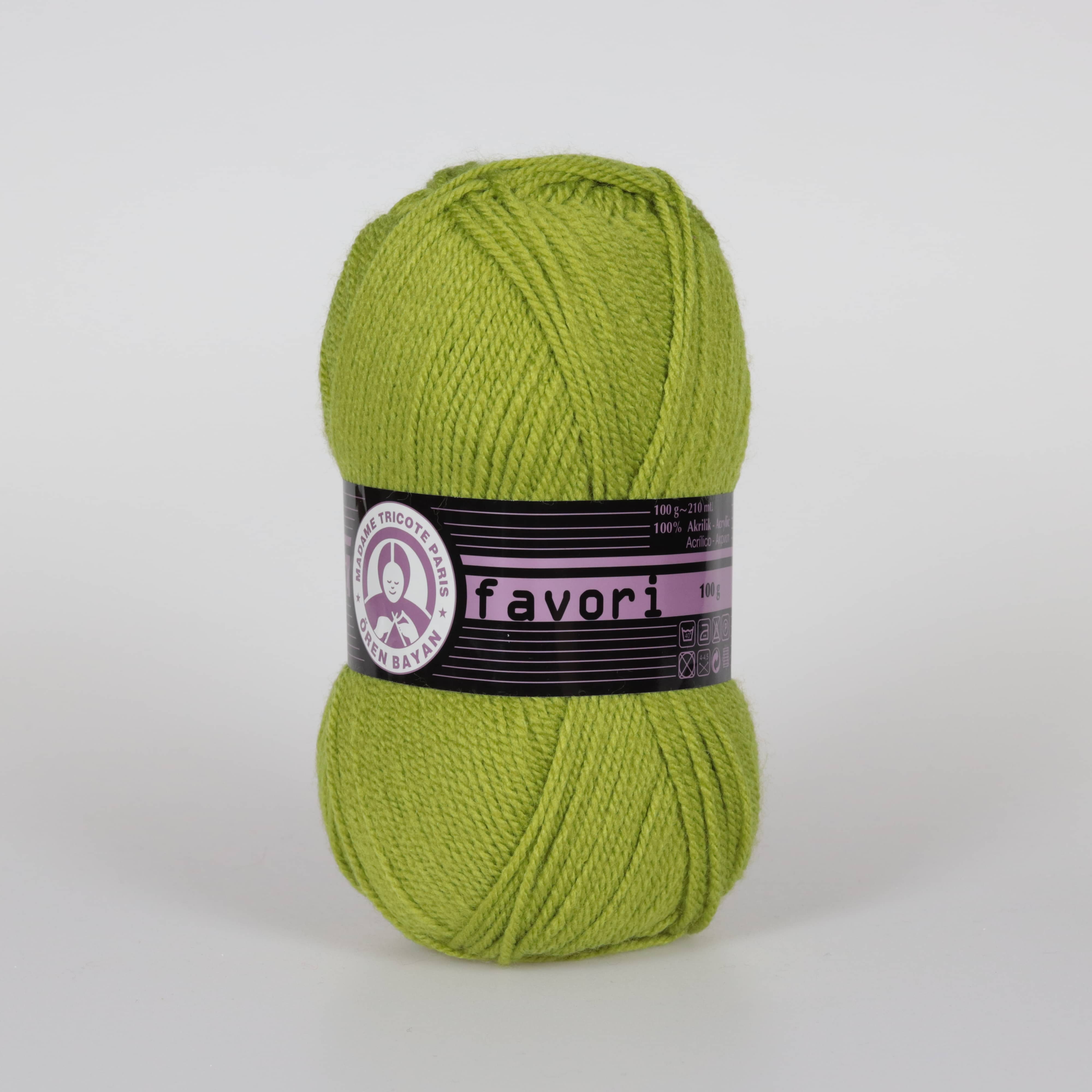 Favori Hand Knitting Yarn Dark Green - Kristal Wool