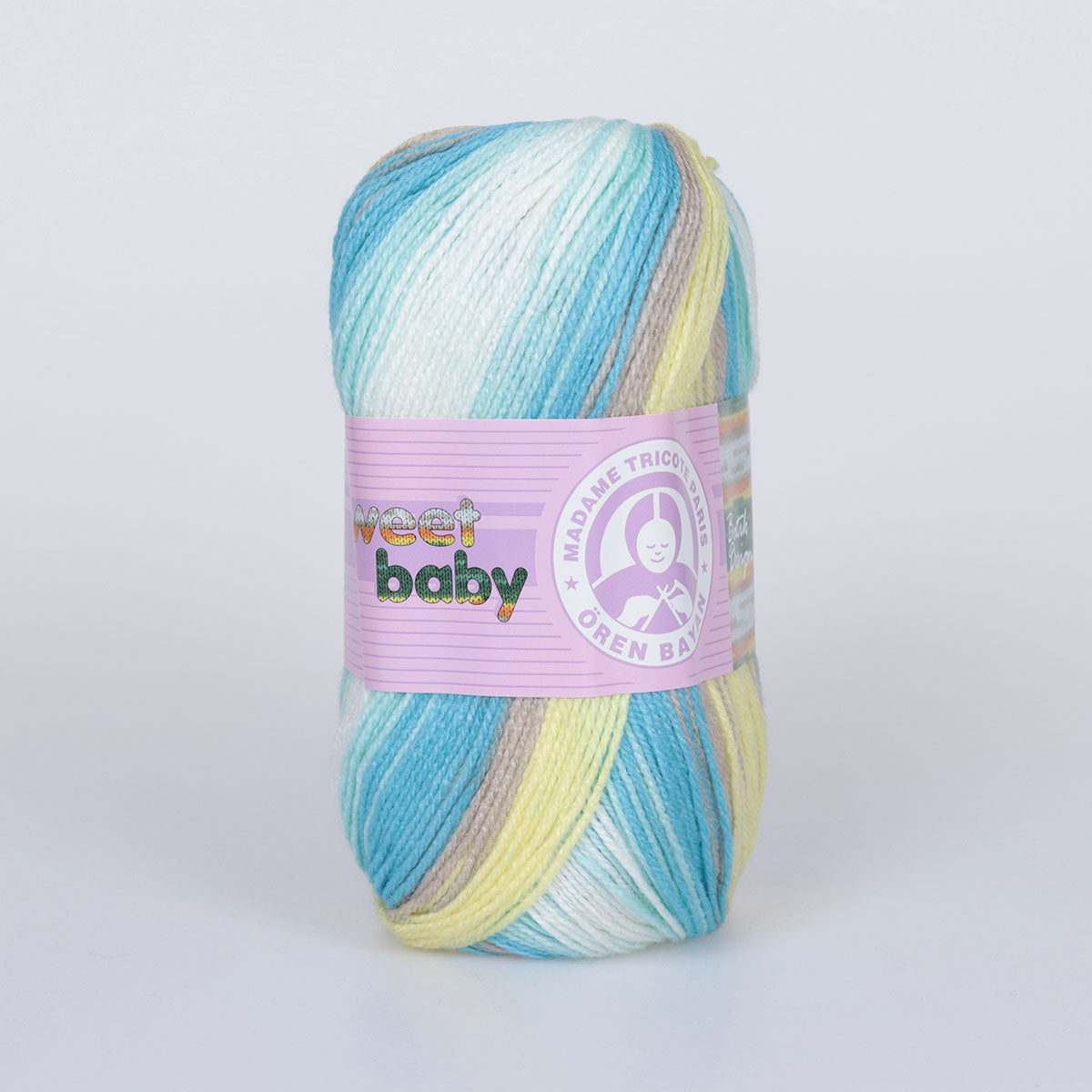 Sweet Baby Hand Knitting Yarn Blue-Yellow 100 g - Kristal Wool