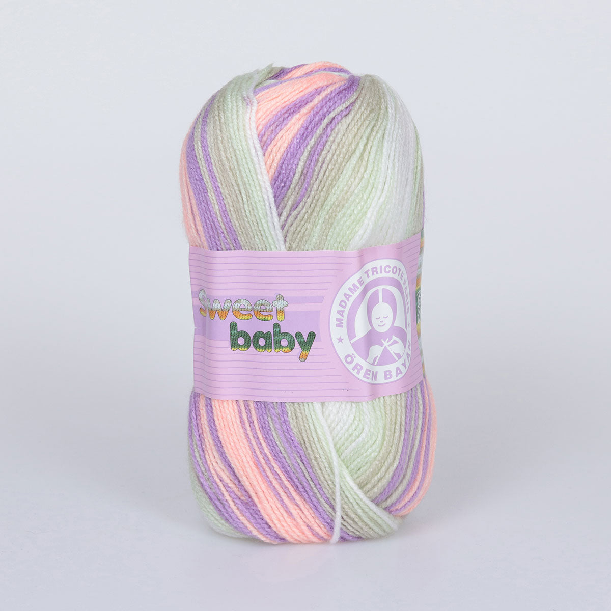 Sweet Baby Hand Knitting Yarn Beige-Purple 100 g - Kristal Wool